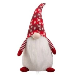 Glitzhome® 24" Red Christmas Gnome Décor Accent