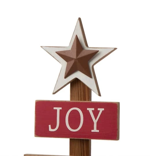 Glitzhome® 20" Wooden Christmas Tree Sign 5 Glitzhome® 20" Wooden Christmas Tree Sign - Image 5