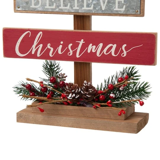 Glitzhome® 20" Wooden Christmas Tree Sign 6 Glitzhome® 20" Wooden Christmas Tree Sign - Image 6