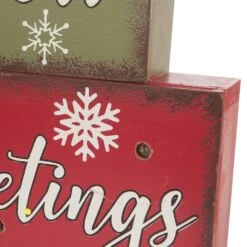 Glitzhome® 12" LED Wooden Block Holiday Word Sign -Michaels Store D254179S 4