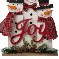 Glitzhome® 18" Wooden Snowman Family Décor Accent -Michaels Store D254182S 4