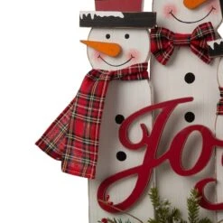 Glitzhome® 18" Wooden Snowman Family Décor Accent -Michaels Store D254182S 7