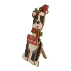Glitzhome® 16" Wooden Dog Christmas Décor Accent -Michaels Store D254183S 3