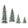 Melrose White & Green Tree Set, 6.5", 9", 13.25" & 18"