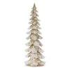 Melrose 26" Unlit White & Gold Artificial Christmas Tree
