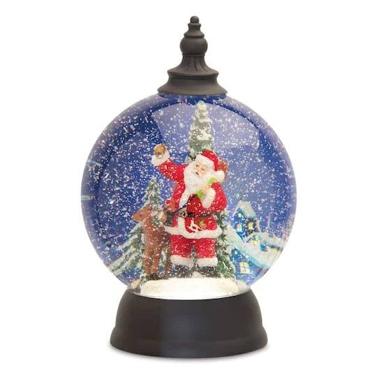 Melrose 9.25" Santa In Sleigh Scene Snow Globe 2 Melrose 9.25" Santa In Sleigh Scene Snow Globe - Image 2