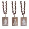 Melrose 13" Wooden Tree Plaque Ornament Set