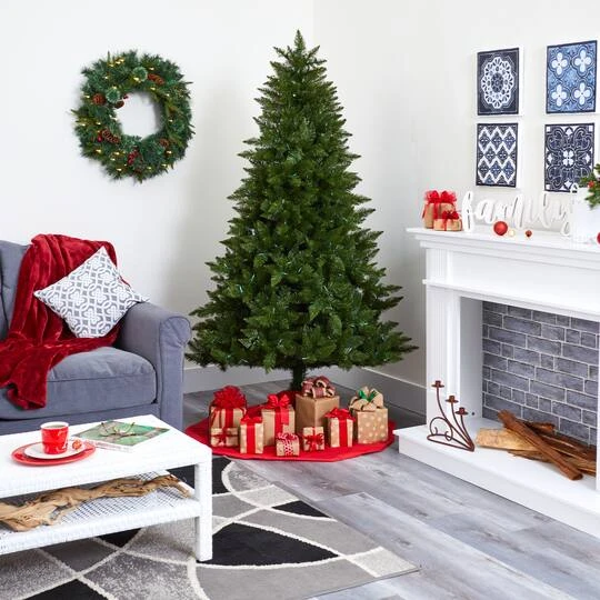 6.5ft. Pre-Lit Vermont Spruce Artificial Christmas Tree, Warm White LED Lights 9 6.5ft. Pre-Lit Vermont Spruce Artificial Christmas Tree, Warm White LED Lights - Image 9