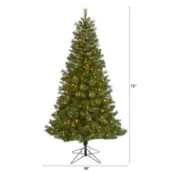 6ft. Pre-Lit Mount Hood Spruce Artificial Christmas Tree, Warm White LED Lights -Michaels Store D255885S 2