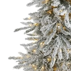 6.5ft. Pre-Lit Flocked Grand Northern Rocky Fir Artificial Christmas Tree, Warm Micro LED Lights -Michaels Store D255895S 3