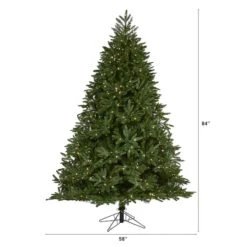 7ft. Pre-Lit Oregon Spruce Artificial Christmas Tree With Multifunction Warm White Microdot LED Lights With Instant Connect Technology -Michaels Store D255900S 2