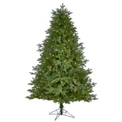 7ft. Pre-Lit Nova Scotia Fir Real Touch Artificial Christmas Tree, Warm White LED Lights