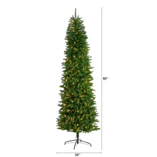 7.5ft. Pre-Lit Green Mountain Pine Artificial Christmas Tree, Clear LED Lights 3 7.5ft. Pre-Lit Green Mountain Pine Artificial Christmas Tree, Clear LED Lights - Image 3