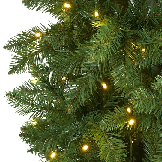 7.5ft. Pre-Lit Green Mountain Pine Artificial Christmas Tree, Clear LED Lights 4 7.5ft. Pre-Lit Green Mountain Pine Artificial Christmas Tree, Clear LED Lights - Image 4