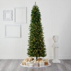 7.5ft. Pre-Lit Green Mountain Pine Artificial Christmas Tree, Clear LED Lights 13 7.5ft. Pre-Lit Green Mountain Pine Artificial Christmas Tree, Clear LED Lights -Michaels Store D255925S 5