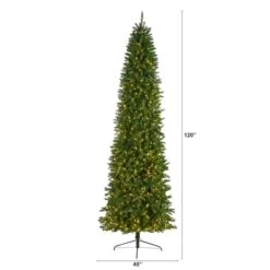 10ft. Pre-Lit Green Mountain Pine Artificial Christmas Tree, Clear LED Lights -Michaels Store D255929S 2
