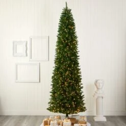 10ft. Pre-Lit Green Mountain Pine Artificial Christmas Tree, Clear LED Lights -Michaels Store D255929S 5