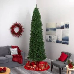 10ft. Pre-Lit Green Mountain Pine Artificial Christmas Tree, Clear LED Lights -Michaels Store D255929S 7