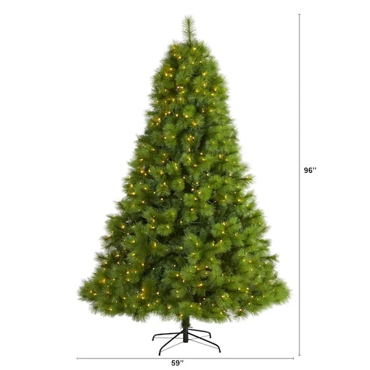 8ft. Pre-lit Green Scotch Pine Artificial Christmas Tree With Clear LED Lights 3 8ft. Pre-lit Green Scotch Pine Artificial Christmas Tree With Clear LED Lights - Image 3