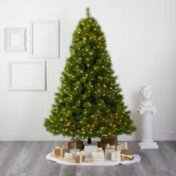 8ft. Pre-lit Green Scotch Pine Artificial Christmas Tree With Clear LED Lights 13 8ft. Pre-lit Green Scotch Pine Artificial Christmas Tree With Clear LED Lights -Michaels Store D255942S 5