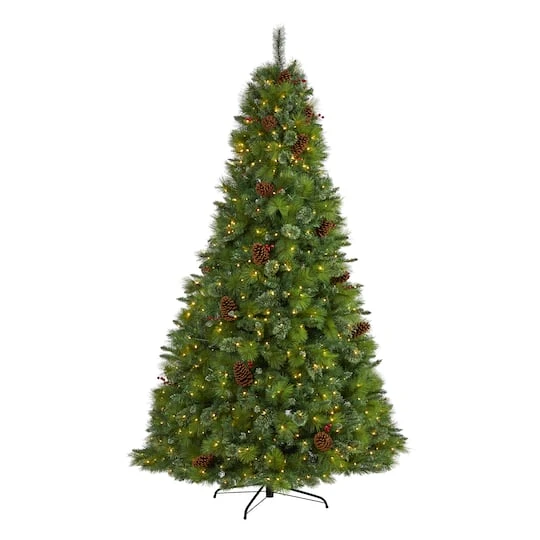 8ft. Pre-Lit Montana Mixed Pine, Pinecones & Berries Artificial Christmas Tree With Clear LED Lights 2 8ft. Pre-Lit Montana Mixed Pine, Pinecones & Berries Artificial Christmas Tree With Clear LED Lights - Image 2