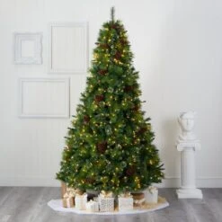 8ft. Pre-Lit Montana Mixed Pine, Pinecones & Berries Artificial Christmas Tree With Clear LED Lights 13 8ft. Pre-Lit Montana Mixed Pine, Pinecones & Berries Artificial Christmas Tree With Clear LED Lights -Michaels Store D255943S 5
