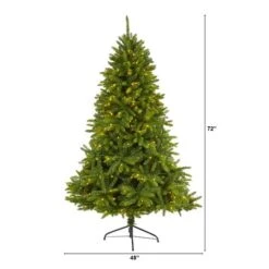 6ft. Pre-Lit Sierra Spruce Artificial Christmas Tree, Clear LED Lights -Michaels Store D255978S 2
