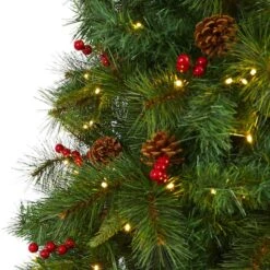 7ft. Pre-Lit Mixed Pine Artificial Christmas Tree, Clear LED Lights 11 7ft. Pre-Lit Mixed Pine Artificial Christmas Tree, Clear LED Lights -Michaels Store D255983S 3