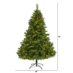 6.5ft. Pre-Lit West Virginia Mixed Pine Artificial Christmas Tree, Clear LED Lights -Michaels Store D255993S 2
