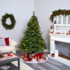 6.5ft. Pre-Lit West Virginia Mixed Pine Artificial Christmas Tree, Clear LED Lights -Michaels Store D255993S 6