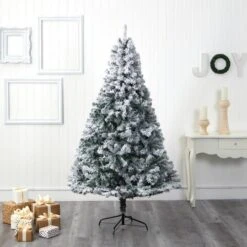 7ft. Unlit Flocked Rock Springs Spruce Artificial Christmas Tree 12 7ft. Unlit Flocked Rock Springs Spruce Artificial Christmas Tree -Michaels Store D256024S 5