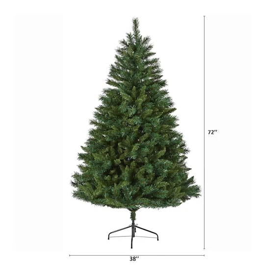 6ft. Pre-Lit Rocky Mountain Mixed Pine Artificial Christmas Tree, 300 LED Lights 3 6ft. Pre-Lit Rocky Mountain Mixed Pine Artificial Christmas Tree, 300 LED Lights - Image 3