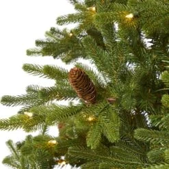 7.5ft. Pre-Lit Yukon Mountain Fir & Pinecones Artificial Christmas Tree With Clear Lights -Michaels Store D256090S 4
