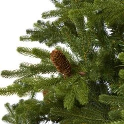 7.5ft. Pre-Lit Yukon Mountain Fir & Pinecones Artificial Christmas Tree With Clear Lights -Michaels Store D256090S 5