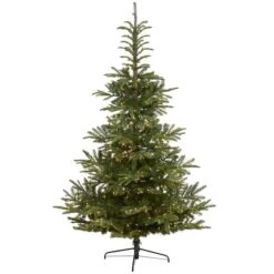 7.5ft. Pre-Lit Layered Washington Spruce Artificial Christmas Tree, Clear LED Lights