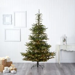 7.5ft. Pre-Lit Layered Washington Spruce Artificial Christmas Tree, Clear LED Lights -Michaels Store D256105S 5