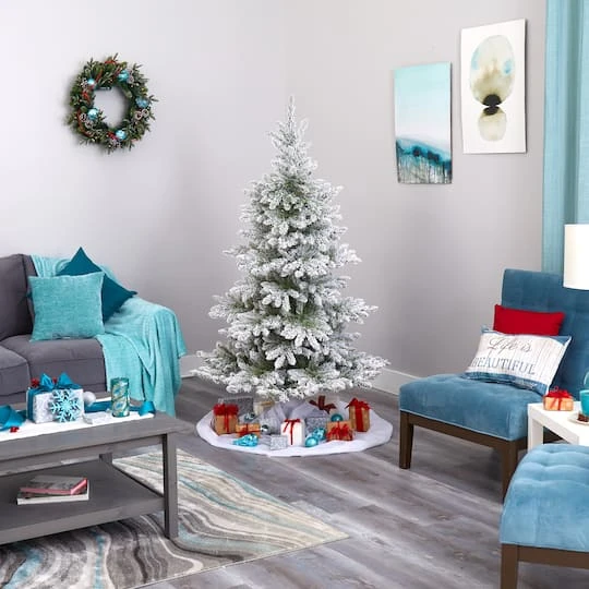 7ft. Pre-Lit West Virginia Spruce Artificial Christmas Tree, Clear LED Lights 6 7ft. Pre-Lit West Virginia Spruce Artificial Christmas Tree, Clear LED Lights - Image 6