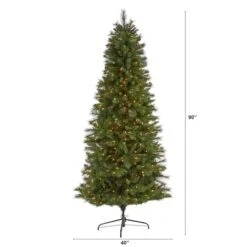 7.5ft. Pre-Lit West Virginia Mountain Pine Artificial Christmas Tree, Clear LED Lights 15 7.5ft. Pre-Lit West Virginia Mountain Pine Artificial Christmas Tree, Clear LED Lights -Michaels Store D256131S 2