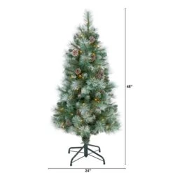 4ft. Pre-Lit British Columbia Mountain Pine Artificial Christmas Tree, Clear LED Lights -Michaels Store D256169S 2