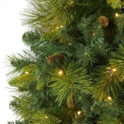 6.5ft. Pre-Lit North Carolina Mixed Pine Artificial Christmas Tree, Warm White LED Lights -Michaels Store D256178S 3