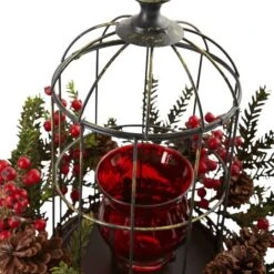 15" Pine & Berry Birdhouse Candelabrum -Michaels Store D292869S 12