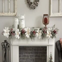 5ft. Frosted Magnolia & Berry Garland -Michaels Store D292883S 12
