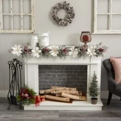 5ft. Frosted Magnolia & Berry Garland -Michaels Store D292883S 13