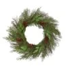20" Cedar & Ruscus With Berries Wreath