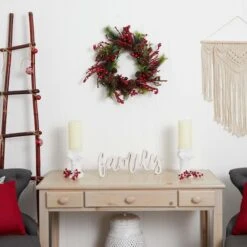24" Red Berry Wreath -Michaels Store D292933S 14