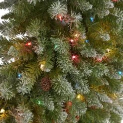 5ft. Pre-Lit Flocked Artificial Christmas Wreath -Michaels Store D292966S 3