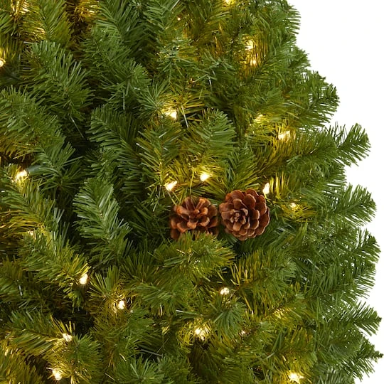 5ft. Pre-Lit Pine & Pinecone Artificial Christmas Wreath 3 5ft. Pre-Lit Pine & Pinecone Artificial Christmas Wreath - Image 3