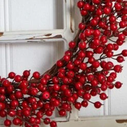 22" Red Berry Wreath -Michaels Store D293305S 14