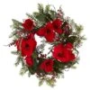 24" Red Amaryllis Wreath