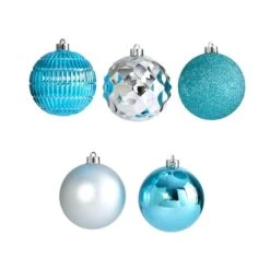 40ct. 3" Blue & Silver Shatterproof Ball Ornaments -Michaels Store D322176S 3